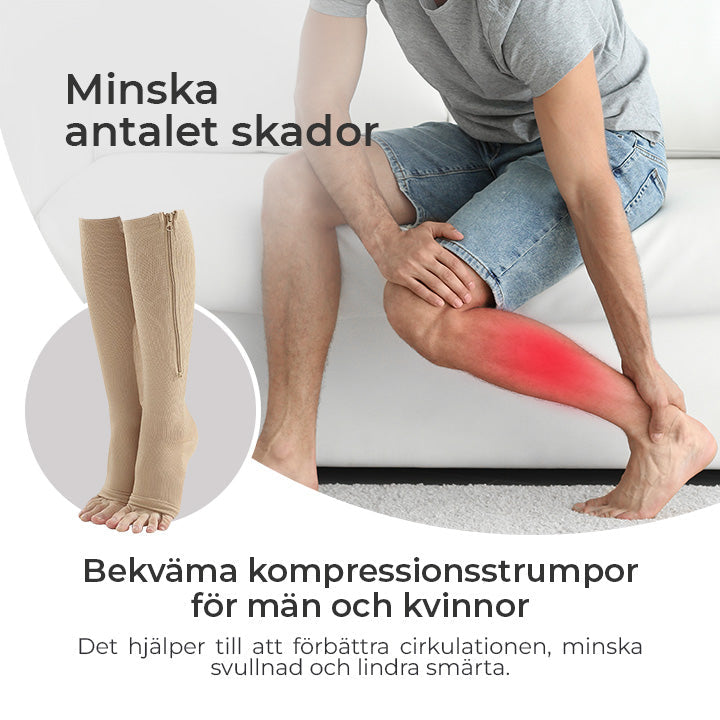 Långa kompressionsstrumpor